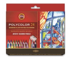 Олівці кольорові Koh-i-Noor Polycolor 7 мм 24 кольори асорті (3834)