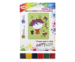 Набір для малювання VGR Happy Kids 6 кольорів асорті (Я17286_FP-4805)