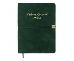 Дневник датированный 2025 Buromax VELOUR A5 336 страниц зеленый (BM.2134-04)
