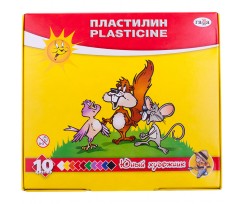 Пластилін Гамма Юний художник+стек 140 г 10 кольорів (280044)
