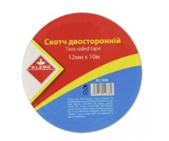 Стрічка клейка Klerk двостороння 12 мм х 10 м прозора (Я12686_KL1600)