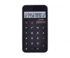 Калькулятор Optima 12 розрядів,115*58*6 мм пластик чорний (O75528)