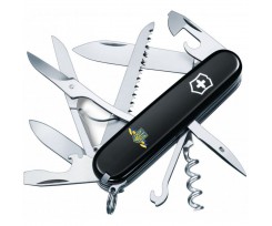 Складаний ніж Victorinox Huntsman Ukraine 15 функцій чорний (Vx13713.3_T1010u)
