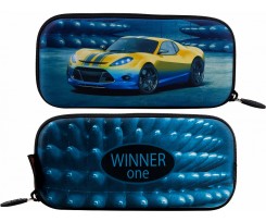 Пенал шкільний Winner One 22.5х4х10.5 см синій (P-218)