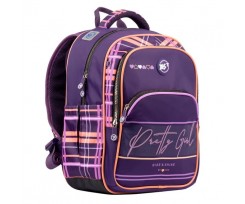 Рюкзак школьный YES Pretty girl 38х30х17 см 18 л фиолетовый (558903)