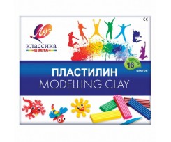 Пластилін Луч Класика 320 г 16 кольорів (20С1329-08)