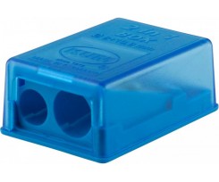 Точилка KUM "Box", 2 отвори, пластикова, блакитна (2-in-1K2 p/blue)