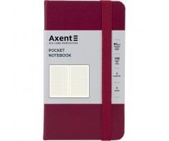 Книга записна Axent Partner 95х140 мм клітинка 96 аркушів винна (8301-46-A)