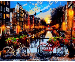 Картина по номерам ZiBi Art Line Прогулка на велосипедах 40х50 см (ZB.64182)