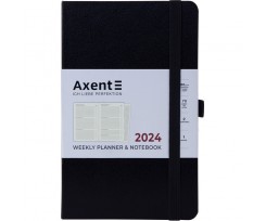 Щотижневик 2024 Axent Partner Strong 125х195 мм 96 аркушів чорний (8505-24-01-A)