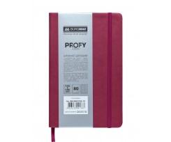 Блокнот деловой Buromax Profy 125x195 мм 80аркушив ячейка искусственная кожа бордовый (BM.29912102-13)