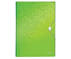 Папка-бокс Leitz Wow на гумці A4 зелений металік (4629-00-54)
