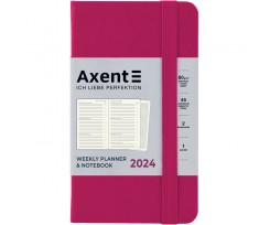 Щотижневик 2024 Axent Pocket Strong 90х150 мм 96 аркушів малиновий (8508-24-50-A)