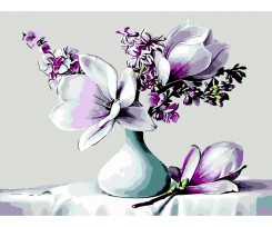 Картина по номерам ZiBi Art Line Магнолия 40х50 см (ZB.64132)