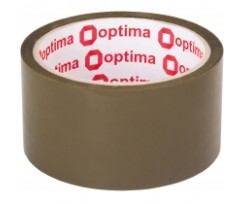 Стрічка клейка Optima пакувальна 48 мм х 60 м коричнева (O45319)