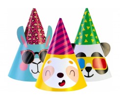 Набор колпаков на голову Maxi Funny Party с резиновой лентой 6 шт (MX20090549)