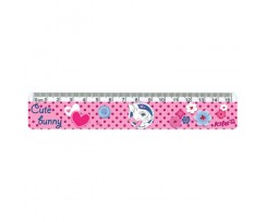 Линейка Kite Cute Bunny пластиковая 15 см розовый (K17-090-1)