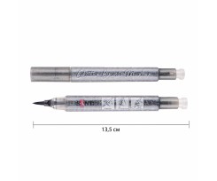 Маркер акварельний Santi Glitter Brush пензель срібний (390753)