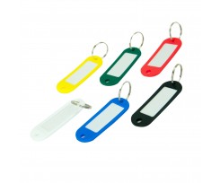 Брелки для ключів BUROMAX 60x20 мм різнокольорові пластикові 50 шт (BM.5473-99)