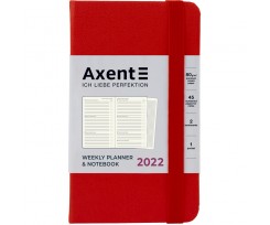 Щотижневик датований Axent Pocket Strong 2022 А6- 96 аркушів червоний (8508-22-05-A)