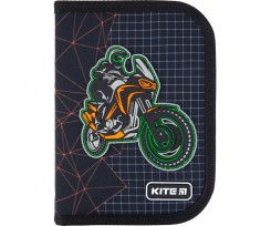 Пенал з наповненням Kite Education Motocross 19.5x13x3.7 см чорний (K21-622H-2)