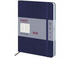Дневник датированный 2026 Axent Grand Lines 195*255 мм 336 страниц синий (8831-26-02-A)