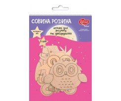Набір основ для розпису та декорування ROSA TALENT Совина родина 5 шт ДВП (4801189)