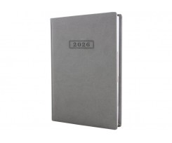 Дневник датированный 2026 Optima Vivella A5 352 страницы серый (O25230-10)