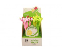 Ручка кулькова Махі Vigorous fruit гелева 0.6 мм асорті (APF030)