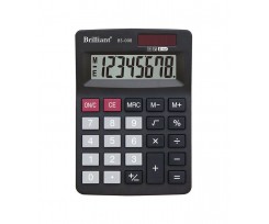 Калькулятор Brilliant 8 разрядов черный (BS-008)