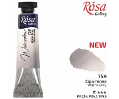 Краска акварельная Rosa Gallery Серая теплая туба 10 мл (3211759)