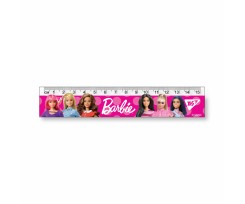Линейка Yes Barbie 15 см прозрачная (370597)