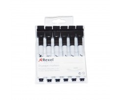 Набір міні-маркерів Rexel Quartet Mini 6 штук чорні (2104184)