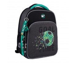 Школьный рюкзак Yes Football Time 38x29x15 см 17 л серый (559866)