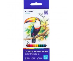 Олівці кольорові Kite Classic тригранні 12 шт (K-053)