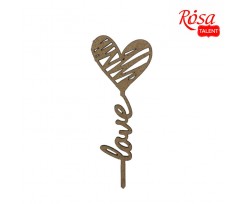 Заготовка топпер ROSA TALENT Сердце 6 ДВП 100х40 мм 5 шт (4801608)