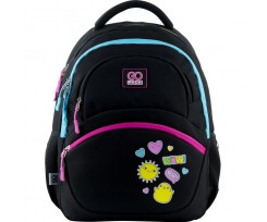 Рюкзак GoPack Education 175M-2 WOW! 39x29x12 см 17 л чорний (GO23-175M-2)
