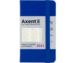 Щотижневик датований Axent Pocket Strong 2022 А6- 96 аркушів синій (8508-22-38-A)