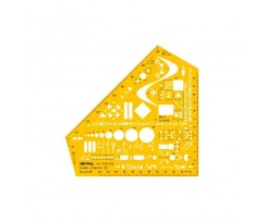Трафарет Rotring, куты, 162х160 мм, пластик, жовтий (S0238591)