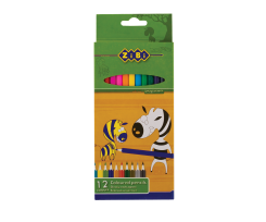Карандаши цветные ZiBi STANDARD 12 цветов,2,9 мм(ZB.2401)