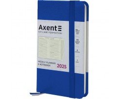 Щотижневик датований 2025 Axent Pocket Strong 90x150 мм 192 сторінки класичний синій (8508-25-38-A)