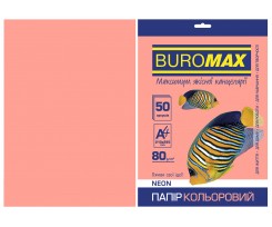 Папір кольоровий Buromax Neon А4 50 аркушів рожевий (BM.2721550-10)