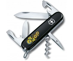 Складаний ніж Victorinox Spartan Ukraine 12 функцій чорний (Vx13603.3_T1050u)