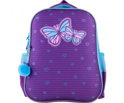 Рюкзак напівкаркасний GoPack Education Butterflies 38x28x13 см 15 л фіолетовий (GO21-165M-1)