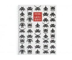 Блокнот Cool For School Pixel Lets Go А5 60 листов клетка ассорти (CF21213-08)