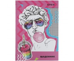 Щоденник шкільний Kite David А5 84 аркуша рожевий (K21-262-8)