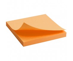Блок паперу Axent з клейким шаром 75x75 мм 80 аркушів неоновий помаранчевий (2414-15-A)