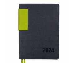 Щоденник датований Leo Planner Infinity 2024 А5 368 сторінок темно-сірий (252450)