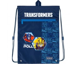 Сумка для обуви Kite Transformers с карманом, 46x33 см, полиэстер, синий (TF20-601M-1)