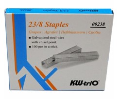 Скоби KW-trio 23 8 1000 штук срібні (238)